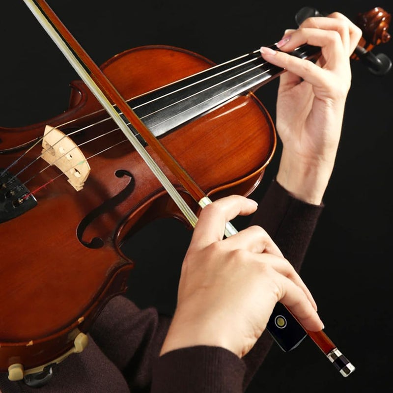 ModouString Cello Bow Full Size 4/4 - Brazilwood with Ebony Frog, Natural Mongolia Horsehair, wire decoration, Pearl Inlay Well Balanced Lightweight and Durable - Image 4